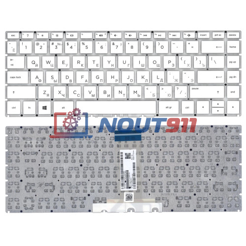 Клавиатура для ноутбука HP 14-bp000, 14-bp002la, 14-bp005la (NSK-CX0SW 01) белая