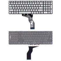 Клавиатура для ноутбука HP 15-BW 250 G6, 255 G6, 256 G6, 258 G6 (925008-001) с подсветкой, серебристая