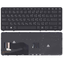 Клавиатура для ноутбука HP EliteBook 840 G1 G2, 845 G2, 855 G2 (NSK-CP2BV) c рамкой, с указателем и подсветкой, черная