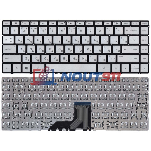 Клавиатура для ноутбука HP Envy 13-AD,13-AD010NR, 13-AD100 (16N8UA2815887S) с подсветкой, серебристая