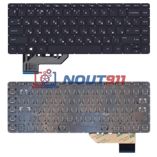 Клавиатура для ноутбука HP Envy 14-K 14-K001TX 14-K1000 14-K022TX (NSK-CM1UC) черная с подсветкой
