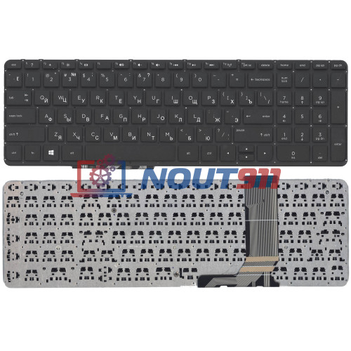 Клавиатура для ноутбука HP ENVY 15-j000,17-j000 (812-01583-00A)  без рамки, плоский Enter, черная