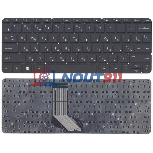 Клавиатура для ноутбука HP Envy X2 (2B-06216PA00) без рамки, черная