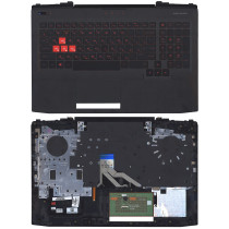 Клавиатура для ноутбука HP Omen 15-CE черная с подсветкой, Топкейс