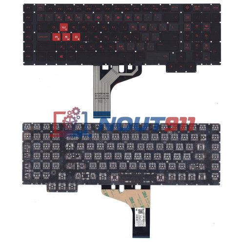 Клавиатура для ноутбука HP Omen X 17-ap, 17-ap000, 17-ap000ns (SN6168BL-US) с подсветкой, черная