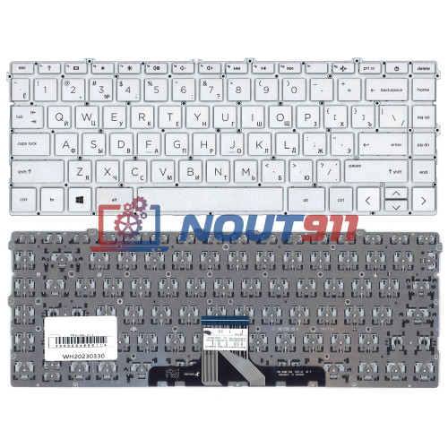 Клавиатура для ноутбука HP Pavilion 14-DV 14-DW серебристая