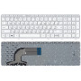 Клавиатура для ноутбука HP Pavilion 15-e (PK1314D1A100) с рамкой, белая