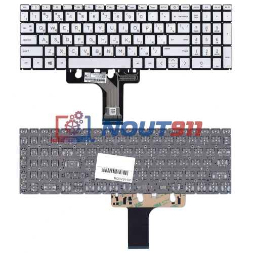 Клавиатура для ноутбука HP Pavilion 15-EG, 15-EH, X360 15-E (6037B0214B01) серебристая