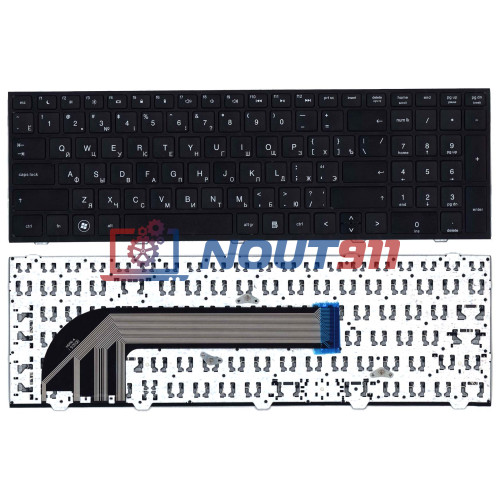 Клавиатура для ноутбука HP ProBook 4540S, 4545S, 4740s (676504-251) с черной рамкой, черная