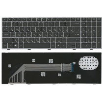 Клавиатура для ноутбука HP ProBook 4540S, 4545S, 4740s  (677045-251) с серой рамкой, черная