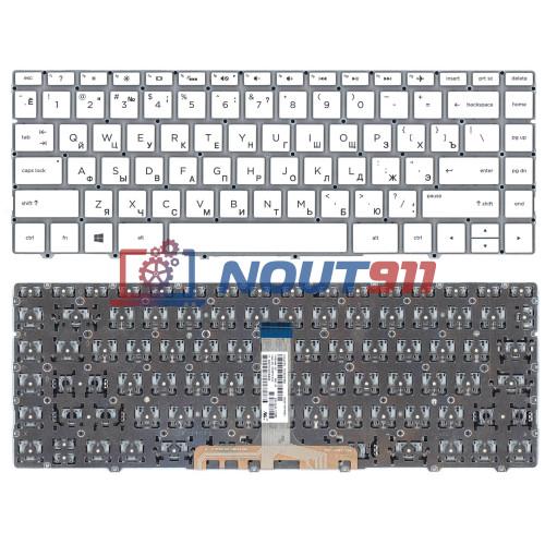 Клавиатура для ноутбука HP Spectre 13-AF, 13-af000, 13-af500 (PK1321W1B05) с подсветкой, белая