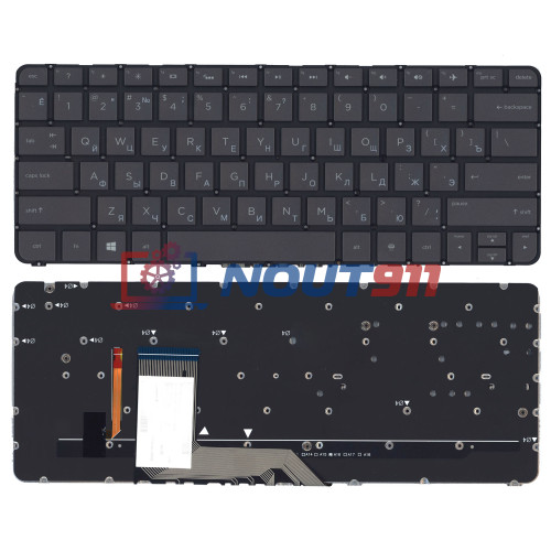 Клавиатура для ноутбука HP Spectre X360 13-4000, 13-4100, 13T-4000 (MP-13J73USJ920) с подсветкой, черная