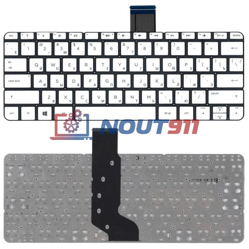 Клавиатура для ноутбука HP Stream X360 11-p, 11-p025cl, 11-P091nr (792906-001) без рамки, белая