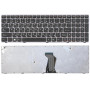 Клавиатура для ноутбука Lenovo IdeaPad B570, B580, V570, Z570, Z575, B590 (V-117020BS1) с серой рамкой, черная