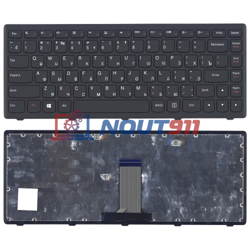 Клавиатура для ноутбука Lenovo Flex 14 G400s,G405S,S410P (MP-12U93T0-686) c рамкой, черная