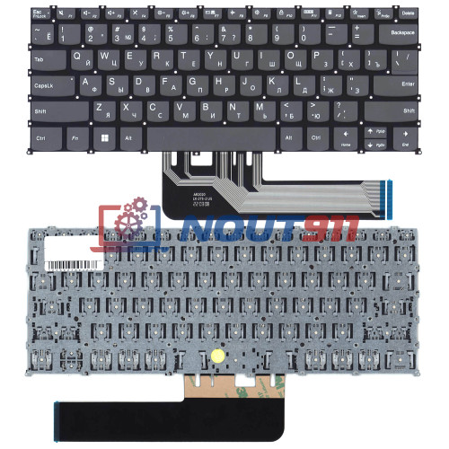 Клавиатура для ноутбука Lenovo Flex 5-14 (V192320AS1-US) без подсветки, серая