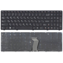 Клавиатура для ноутбука Lenovo Ideapad G580, G585, Z580 Z585, Z780, G780 (25-201846) с черной рамкой, черная