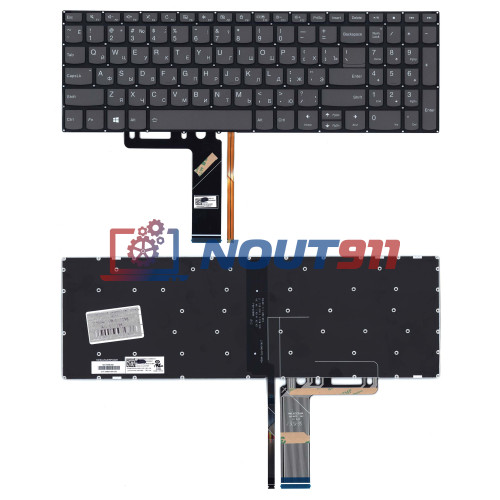 Клавиатура для ноутбука Lenovo IdeaPad S340-15, E53-80, V130-15AST (PC5CB-RU) с подсветкой, черная