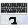 Клавиатура для ноутбука Lenovo IdeaPad U410 (AELZ8700110) с серебристой рамкой, черная