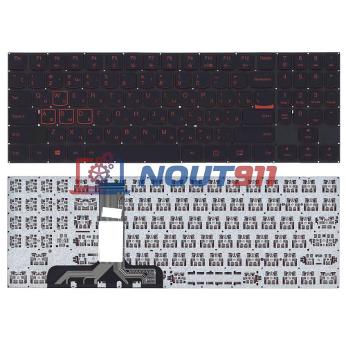 Клавиатура для ноутбука Lenovo Legion Y520, Y520-15IKB, Y720-15IKB (PC5YB-US) без рамки, черная