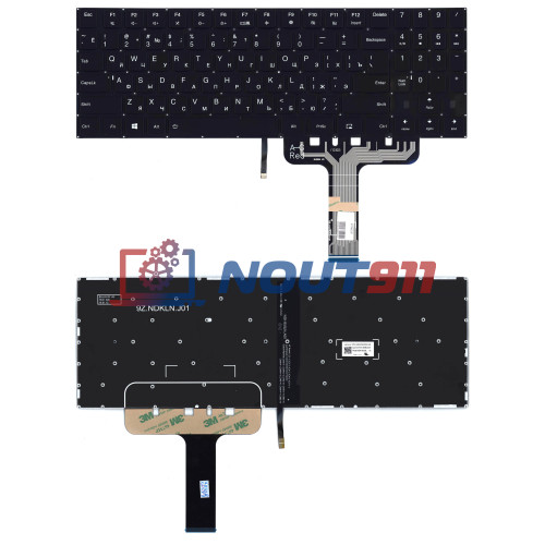 Клавиатура для ноутбука Lenovo Legion Y730-17ICH,Y740-17 (9Z.NF8BN.A21) с белой подсветкой, черная