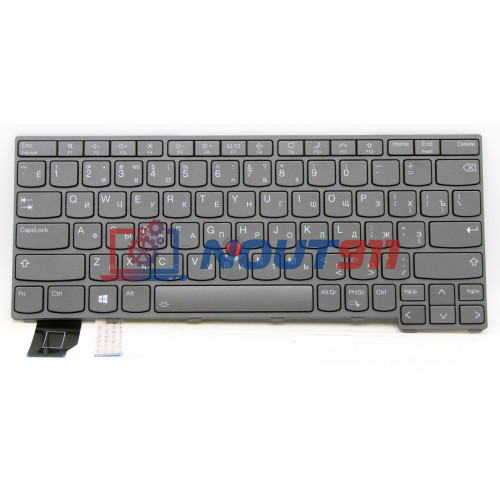Клавиатура для ноутбука Lenovo ThinkPad X13 Gen 2 (5N21A21976) с подсветкой, серая