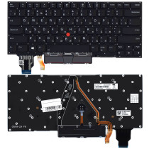 Клавиатура для ноутбука Lenovo ThinkPad X1 carbon Gen 7 2019, X1 Yoga 4th Gen (SN20R55563) с подсветкой, черная