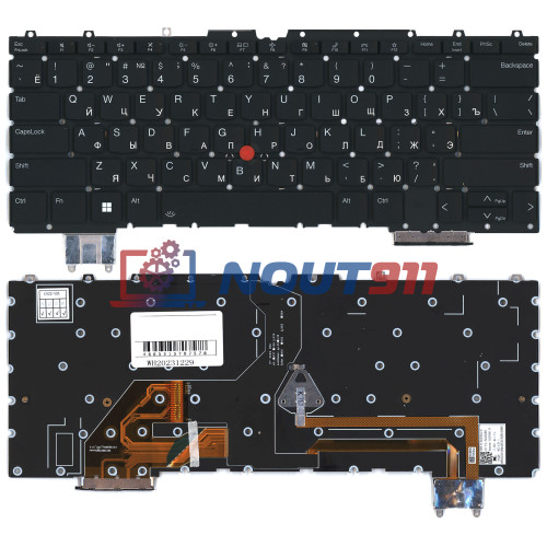 Клавиатура для ноутбука Lenovo ThinkPad Z13 Gen 1, Z13 G1 Type 21D2 21D3 (PK132GN2B01) без рамки с подсветкой, черная