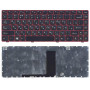 Клавиатура для ноутбука Lenovo V380A, V385, V380S (25202277) с красной рамкой, черная