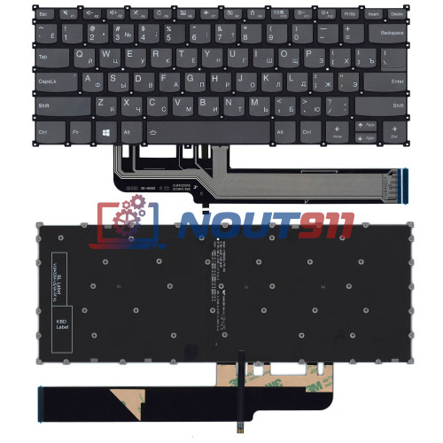 Клавиатура для ноутбука Lenovo XIAOXIN Air-14 2019 540S-14 (SN20T09331) с подсветкой, черная