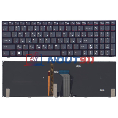 Клавиатура для ноутбука Lenovo Y500, Y500N, Y500NT, Y510p, Y500NT-ISE (25205474) с подсветкой, черная