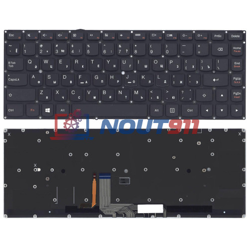 Клавиатура для ноутбука Lenovo Yoga 4 pro Yoga 900, 900-13ISK (SN20H56001) с подсветкой, черная