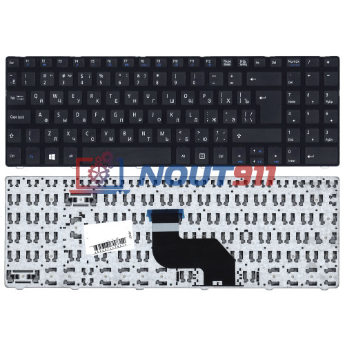 Клавиатура для ноутбука MSI CR640, CX640, CX640MX (V128862AS1)  c рамкой, большой (вертикальный) Enter, черная