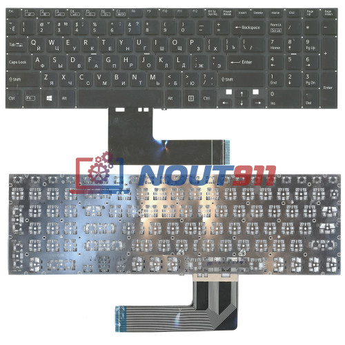 Клавиатура для ноутбука Sony FIT 15 SVF15, SVF15A, SVF15E, SVF1521S8RB.RU3 (149240561RU) с подсветкой, черная