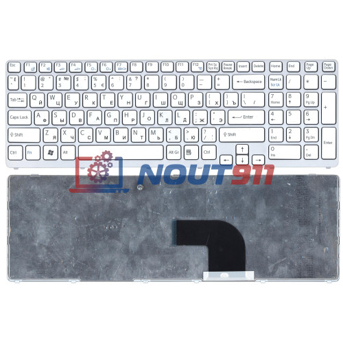 Клавиатура для ноутбука Sony Vaio E15, E17, SVE17, SVE15 (149156011US) белая