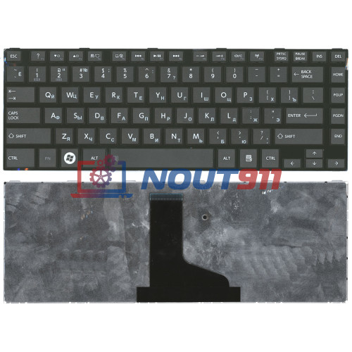 Клавиатура для ноутбука Toshiba L800, L830, M840, M845, P840 (9Z.N7SSQ.001) с черной рамкой, черная