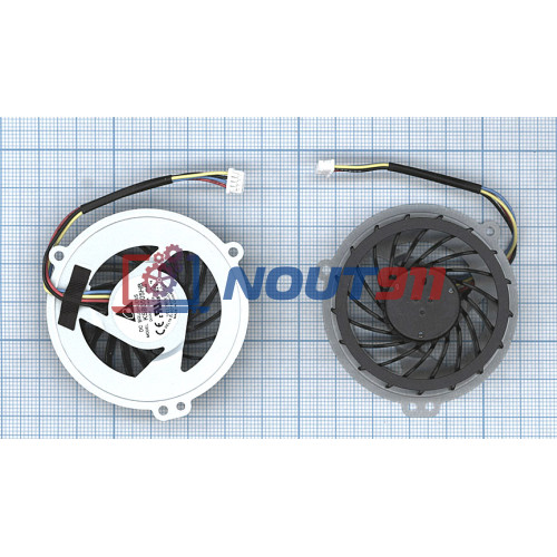 Кулер (вентилятор) для ноутбука Asus A40, A42, X42, K42, K42D (KSB0505HB-AA83) 5V 0,21A, 4-pin, втулка, черный