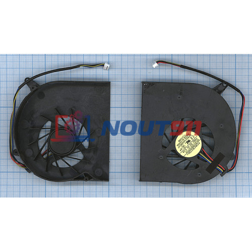 Кулер (вентилятор) для ноутбука Asus M60, M60J, M60P (DFS5311405MC0T) 5V 0,5A, 4-pin, втулка, черный