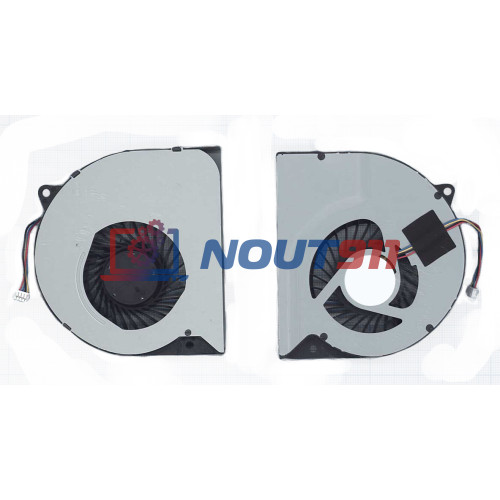 Кулер (вентилятор) для ноутбука Asus N45, N55, N45SF, N45SL (KSB0705HB-BB24) 12V 0,4A, 4-pin, втулка, черный