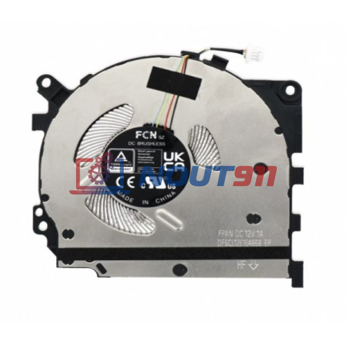 Вентилятор (кулер) для ноутбука Asus ZenBook 14 UX3402VA, UX3402ZA, UX425JA (13NB0W90M05011) 12V 0,6A, 4-pin, втулка, черный