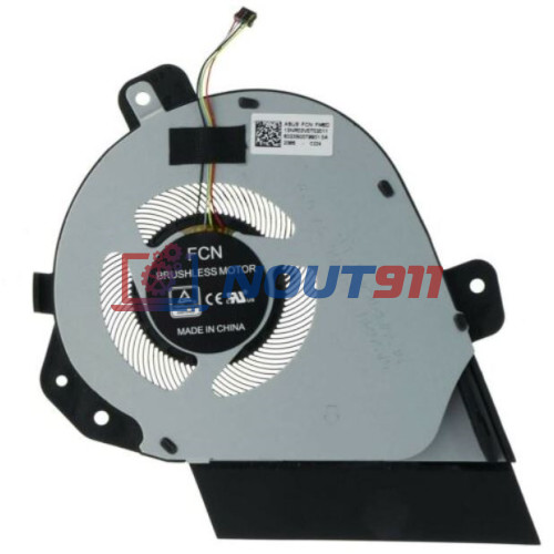 Вентилятор (кулер) для ноутбука Asus Zephyrus G15 GA502IU, GA502DU CPU (13NR03V0T02011) 5V 0,5A, 4-pin, втулка, черный
