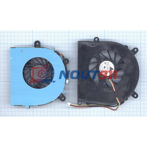 Кулер (вентилятор) для ноутбука Clevo P150, P170, P370, P570 (правый + левый) GPU+CPU (BS6005MS-U94) 5V 0,5A, 3-pin, втулка, черный