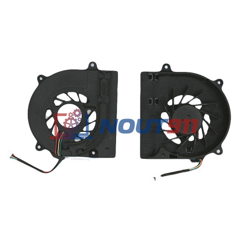 Кулер (вентилятор) для ноутбука Dell Inspiron 1440 (GC055010VH-A) 12V 0,41A, 4-pin, втулка, черный