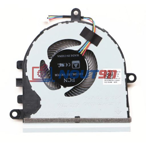 Вентилятор (кулер) для ноутбука Dell Inspiron 15 3501, 3505, Vostro 15 3500 (DC28000K7F0) 5V 0,5A, 4-pin, втулка, черный
