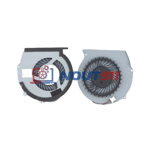 Кулер (вентилятор) для ноутбука Dell Inspiron 15 7566, 7567 CPU (DFS541105FC0T) 5V 0,4A, 4-pin, втулка, черный