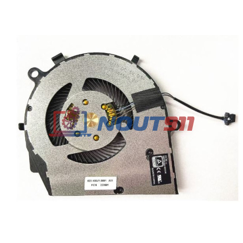 Вентилятор (кулер) для ноутбука Dell Latitude 14-3410, 15-3510, Vostro 15 55019 (DFS5K121144648‑FM70) 12V 0,25A, 4‑pin, втулка, черный
