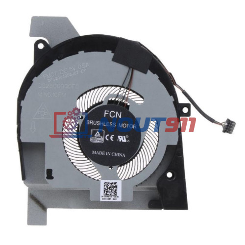 Вентилятор (кулер) для ноутбука Dell Latitude 5501, Precision 3541, 3551 (DC28000NXFL) 5V 0,5A 3-pin, втулка, черный