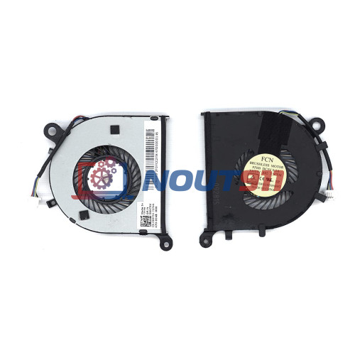 Кулер (вентилятор) для ноутбука Dell XPS 13 9343, 9350 (DFS200105000T) 5V 0,4A, 4-pin, втулка, черный