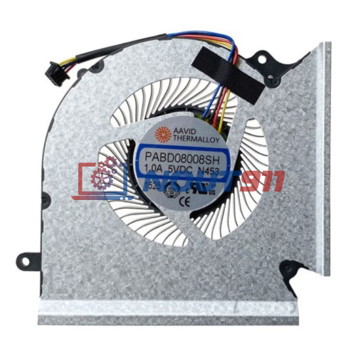 Вентилятор (кулер) для ноутбука MSI GE66, GP66 CPU (PABD08008SH) 5V 1A, 4-pin, втулка, черный